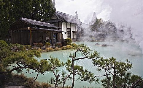 One of the 'Sea Hell' hot springs in Beppu, Japan.