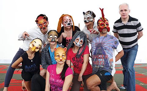 The cast of Grimm's Fairy Tales. Image courtesy of I Theatre.