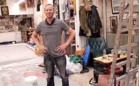 Dutch artist Leon Keer in his studio. Image courtesy of the artist.
